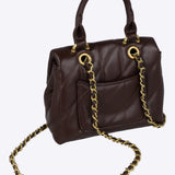 Bolsa de mano cuadrada capitonada