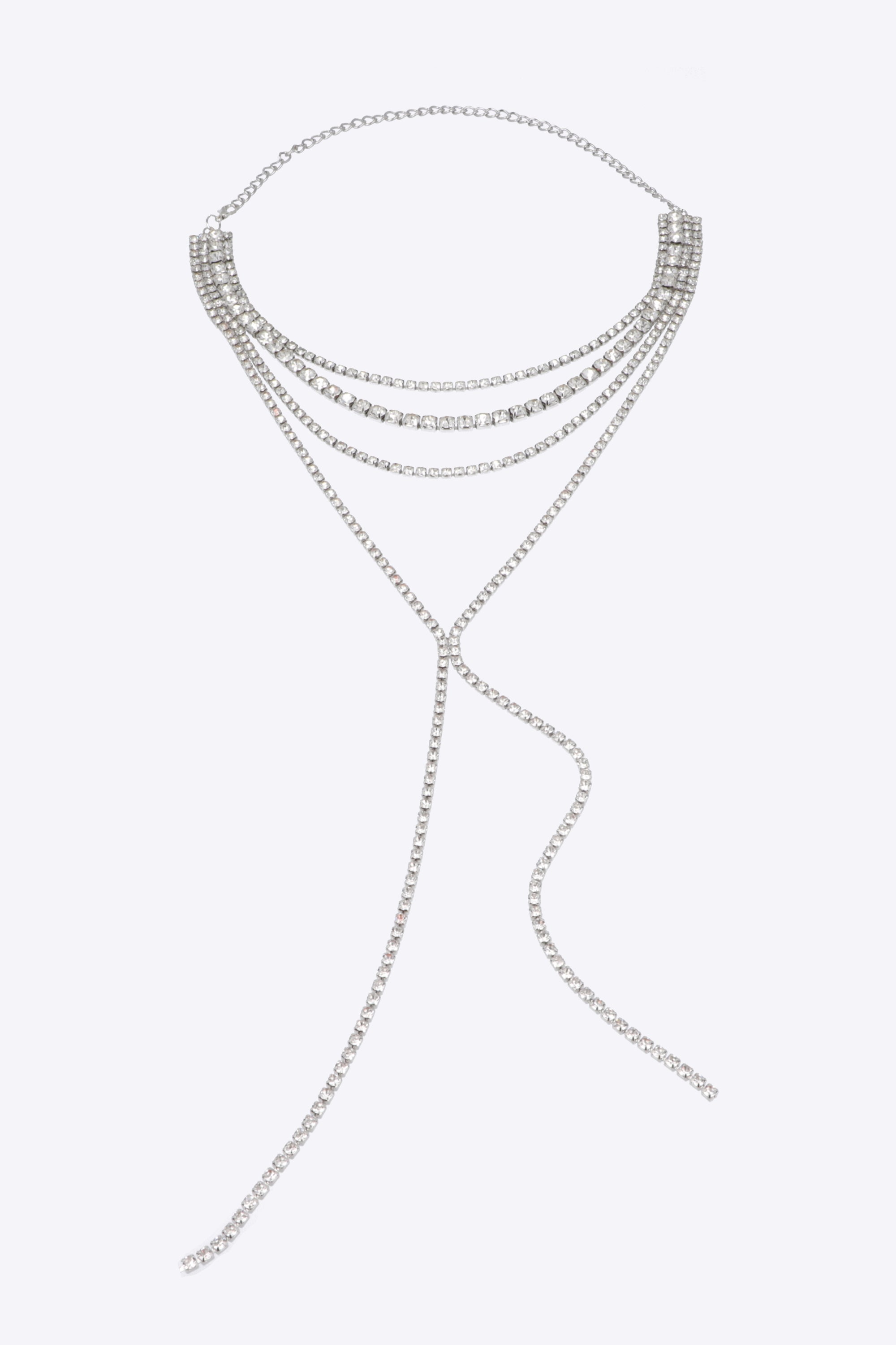 COLLAR MULTI LINEAS Y BRILLOS