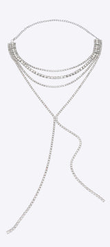 COLLAR MULTI LINEAS Y BRILLOS