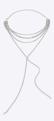 COLLAR MULTI LINEAS Y BRILLOS