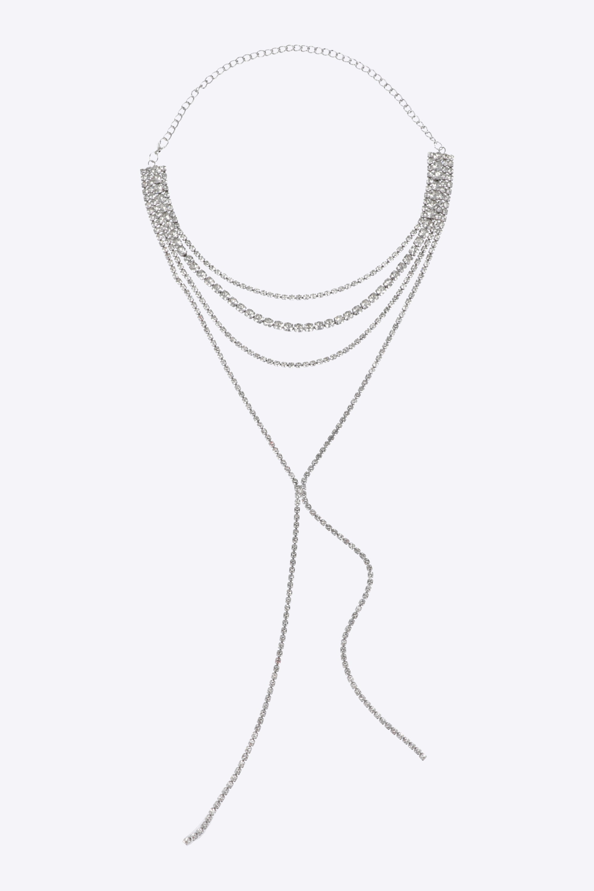 COLLAR MULTI LINEAS Y BRILLOS