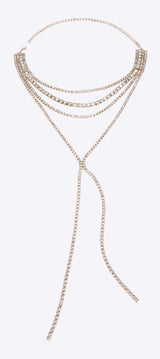 COLLAR MULTI LINEAS Y BRILLOS