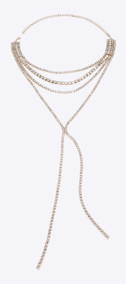 COLLAR MULTI LINEAS Y BRILLOS