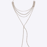 COLLAR MULTI LINEAS Y BRILLOS