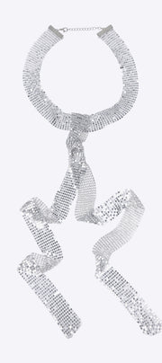 Collar corbata metalica