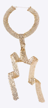 Collar corbata metalica