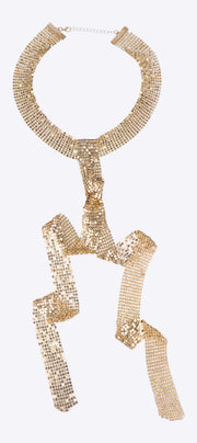 Collar corbata metalica