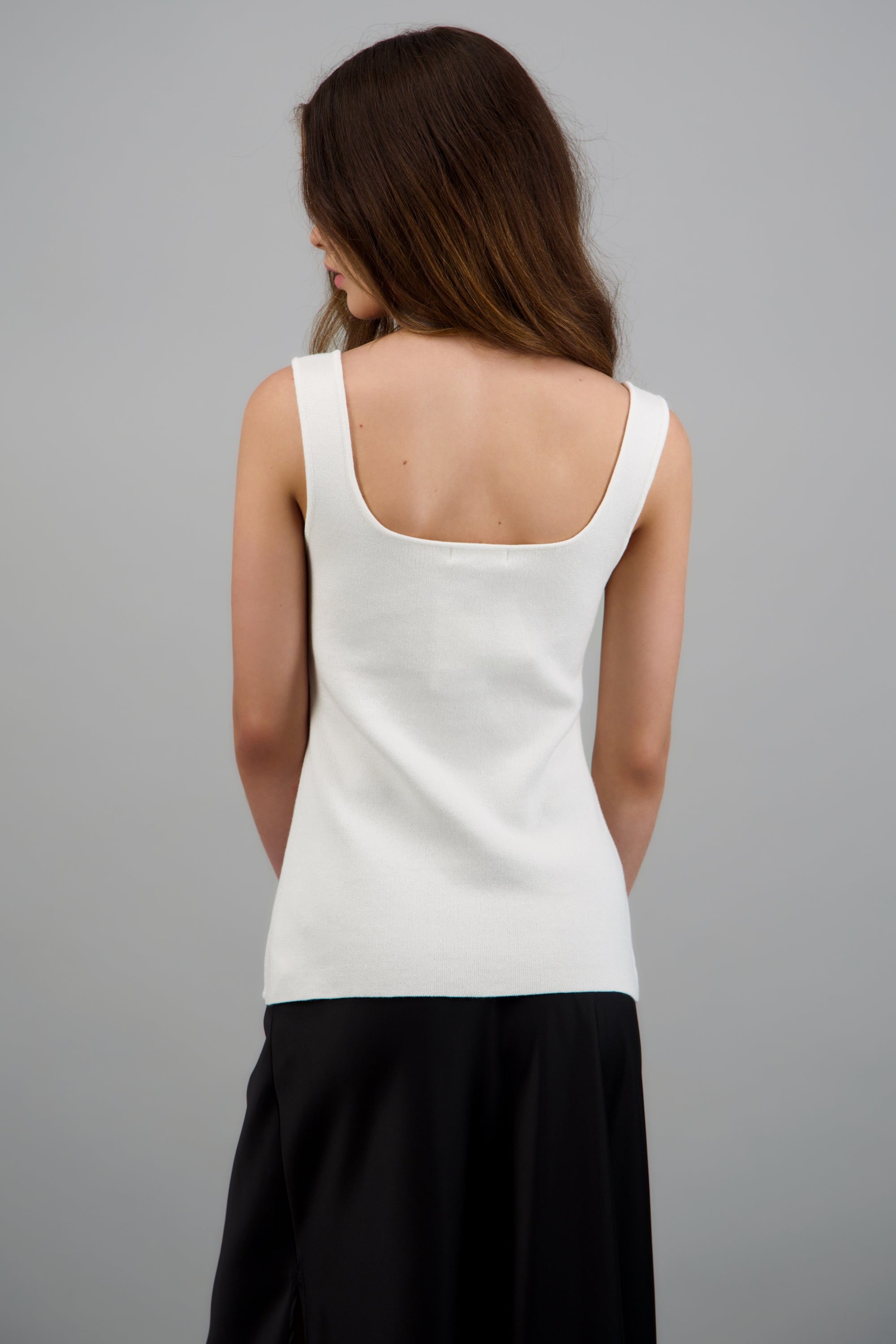 Chaleco tejido botones BLANCO