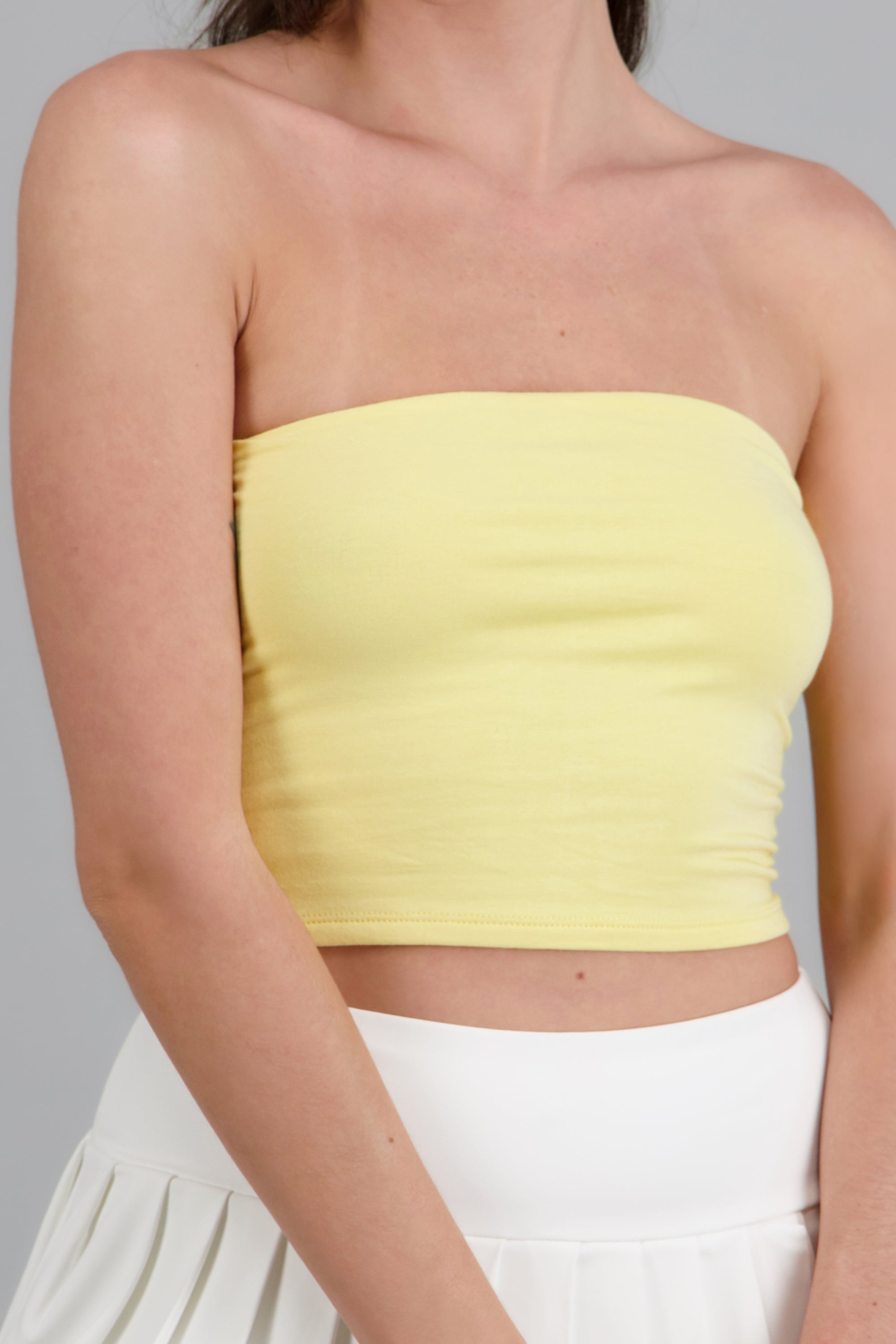 Top tubo corto AMARILLO PASTEL