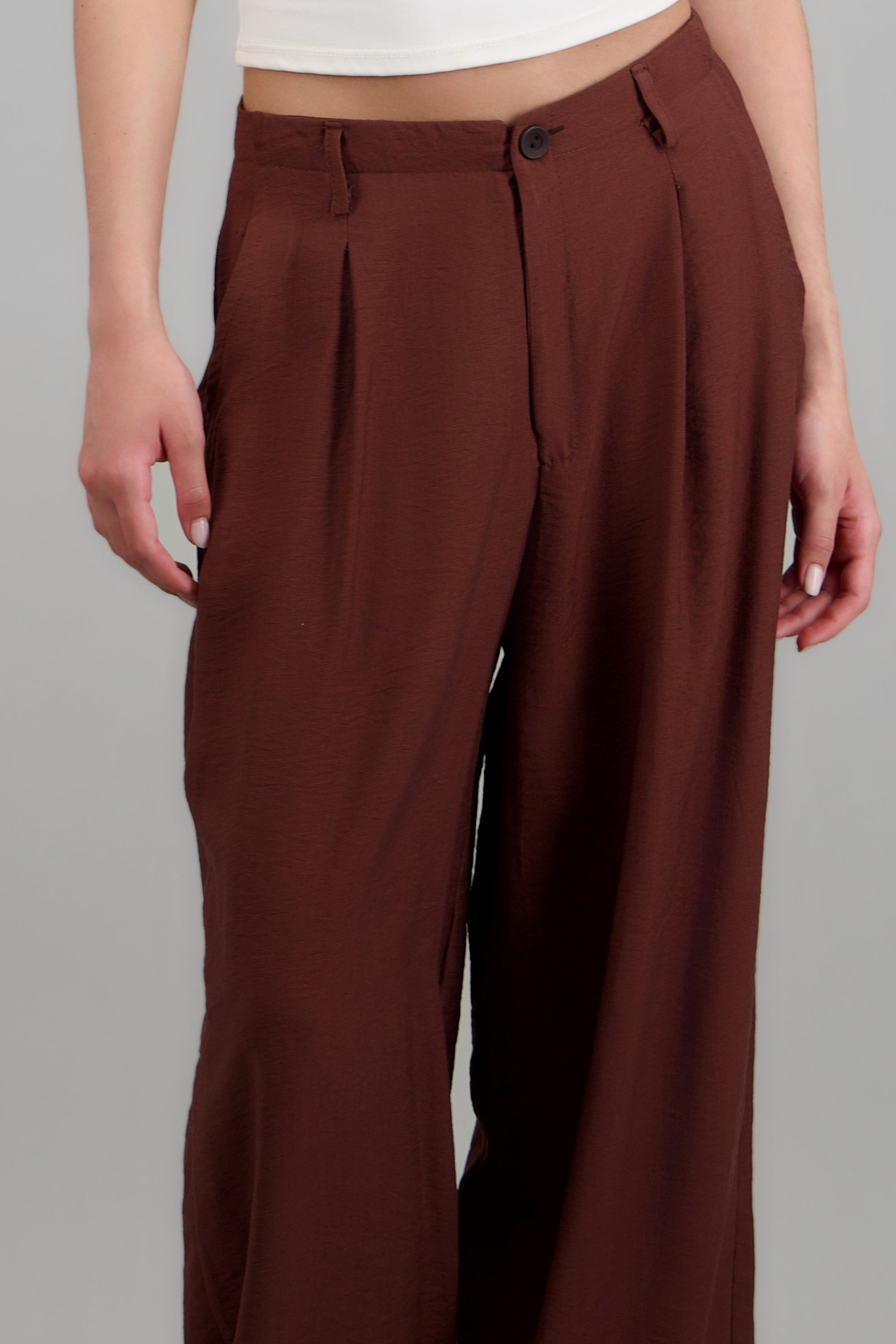 Pantalon jogger liso CHOCOLATE