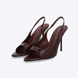 Tacón slingback peeptoe