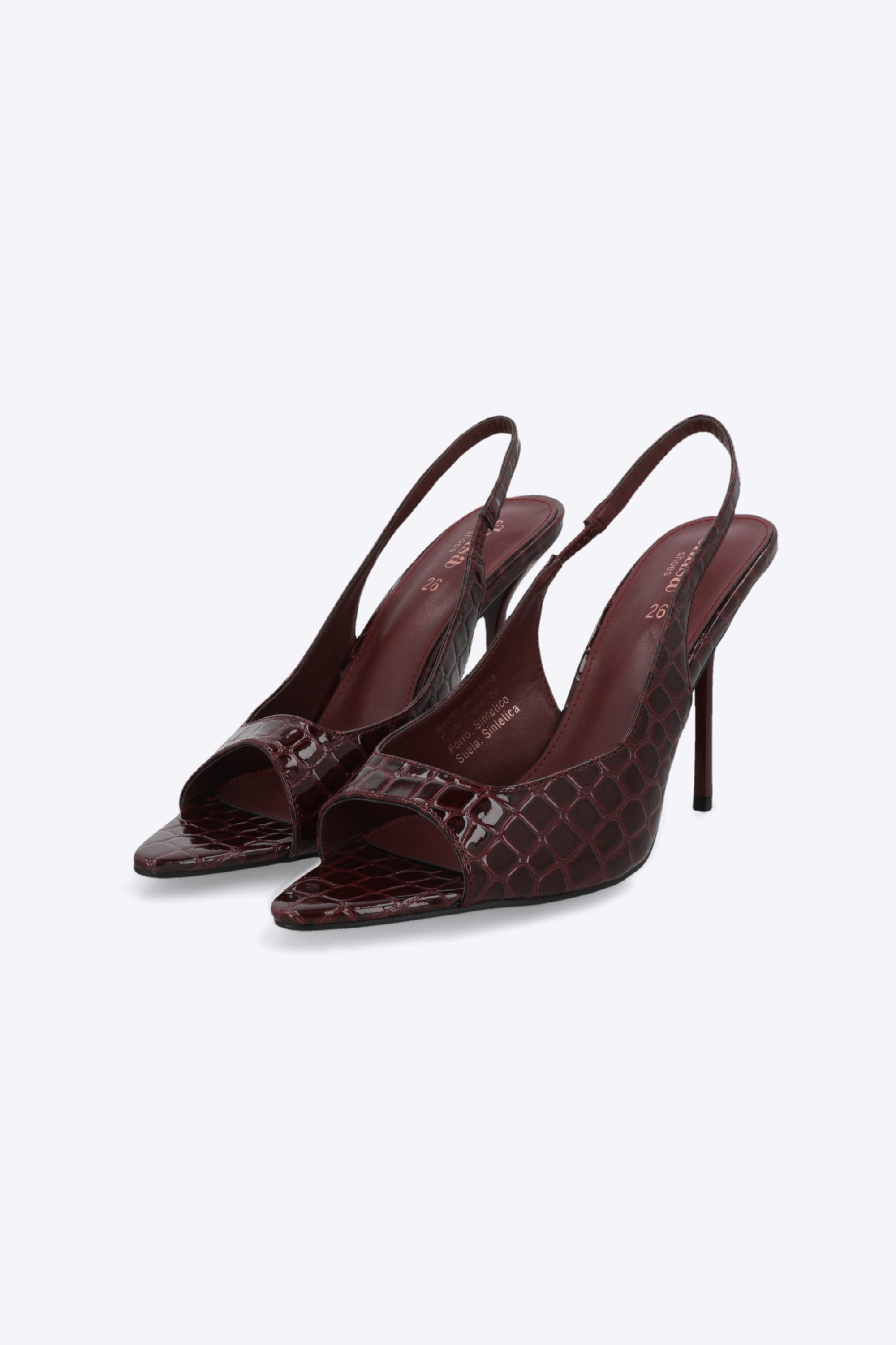 Tacón slingback peeptoe