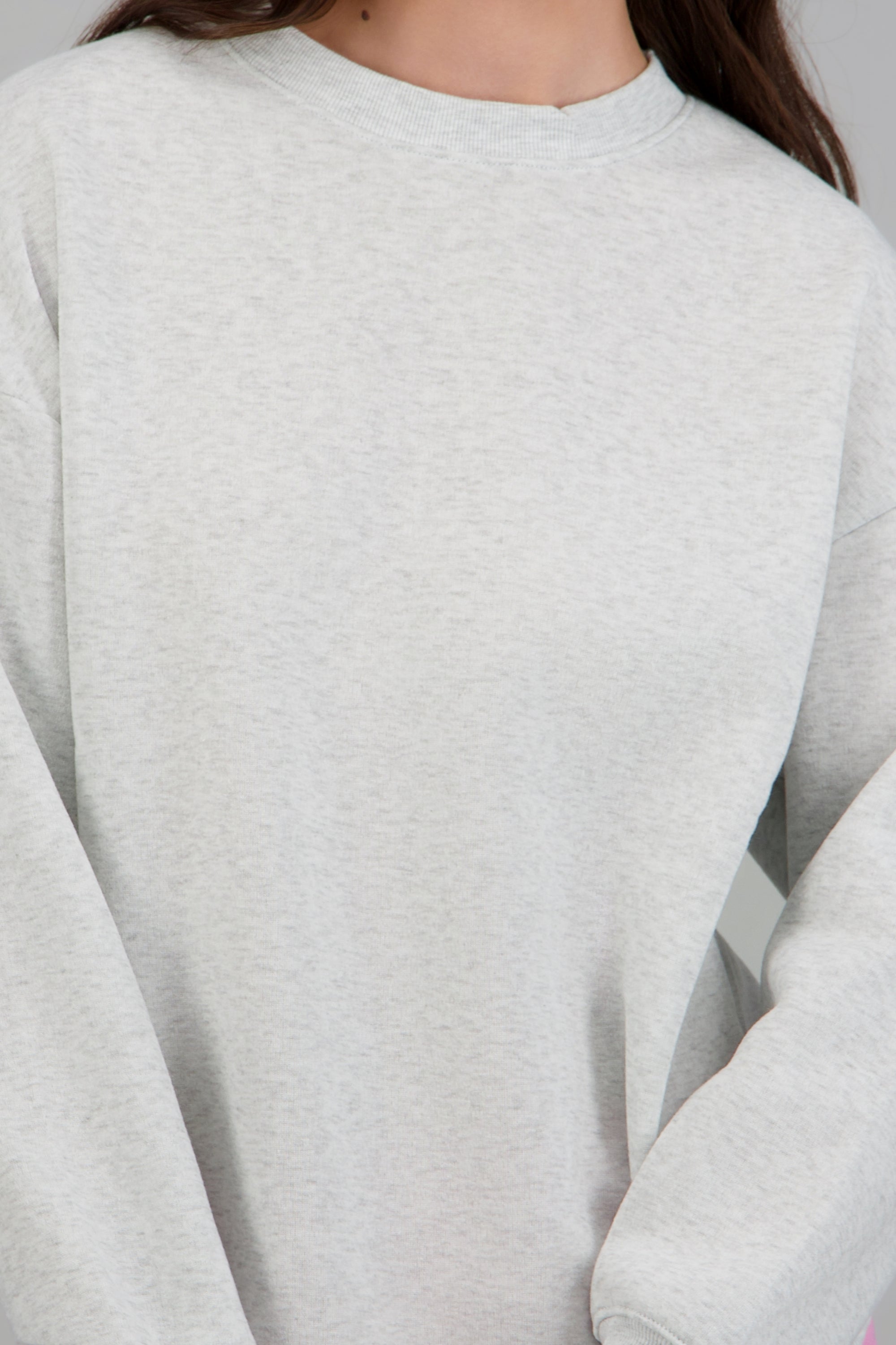 Sudadera oversize lisa GRIS CLARO