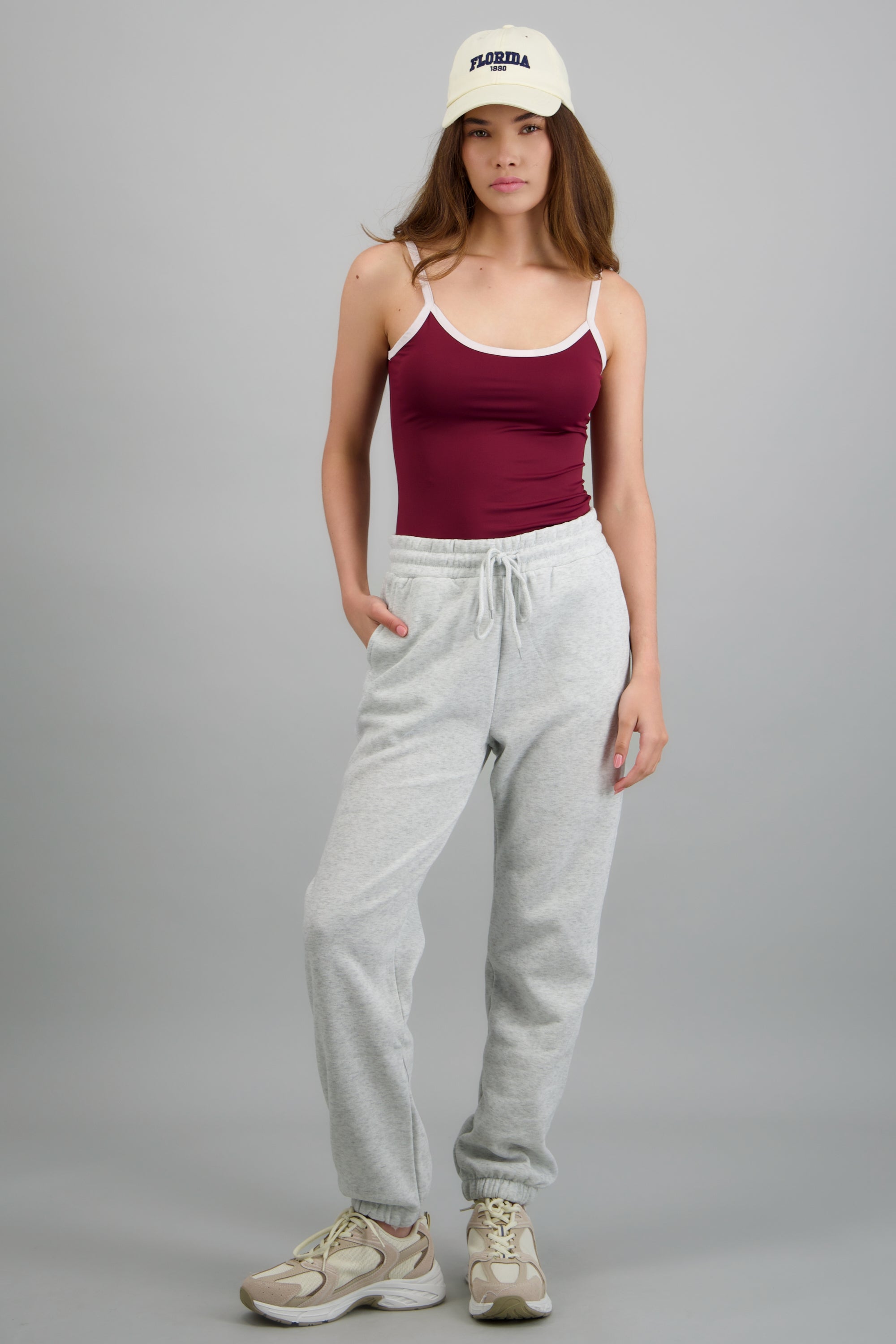 Pants jogger con jareta GRIS CLARO