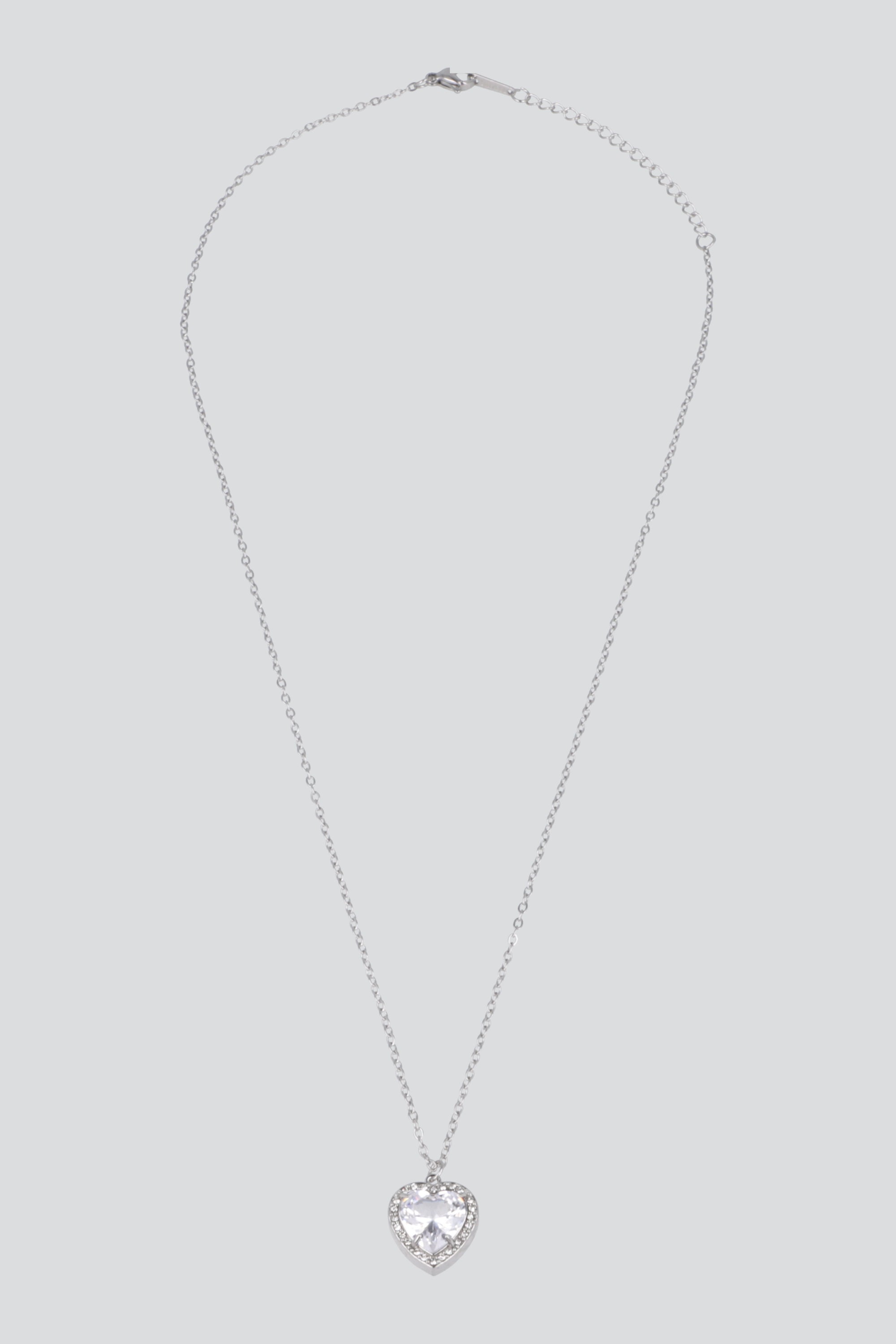 Collar corazon dainty PLATA