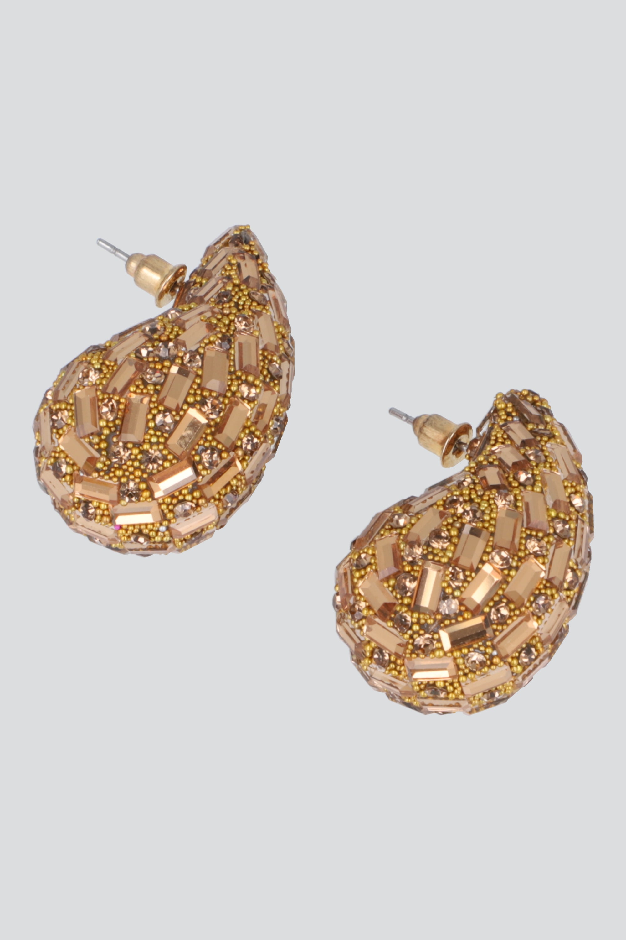 ARETES GOTA BOLA DISCO ORO