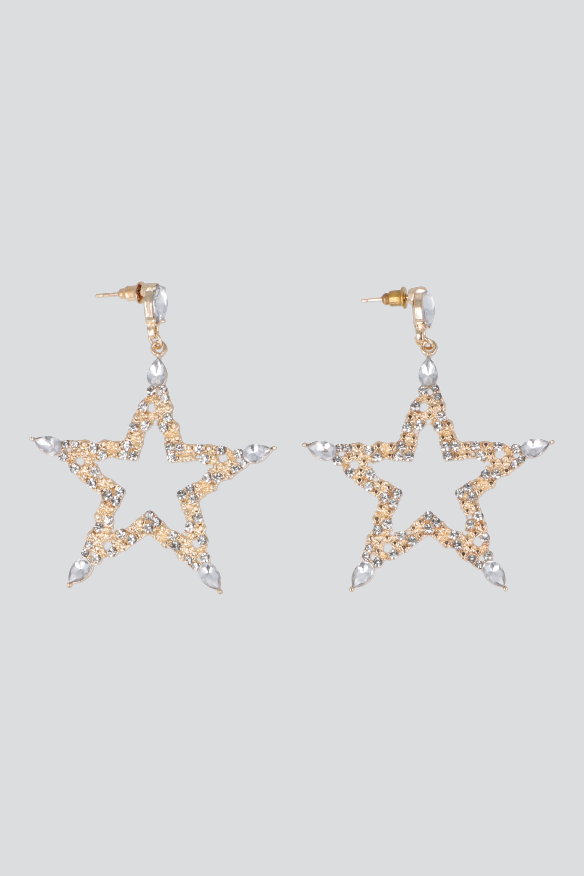ARETES MAXI ESTRELLA BRILLOS ORO