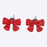 Aretes mini moño navidad