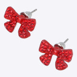 Aretes mini moño navidad