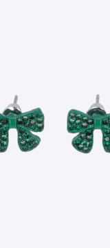 Aretes mini moño navidad