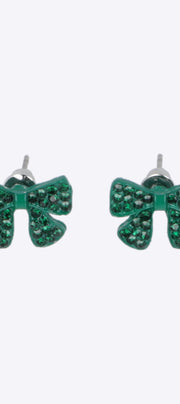 Aretes mini moño navidad