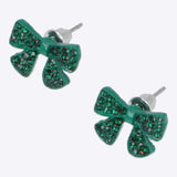 Aretes mini moño navidad