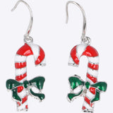 Arracadas bastón navideño metal