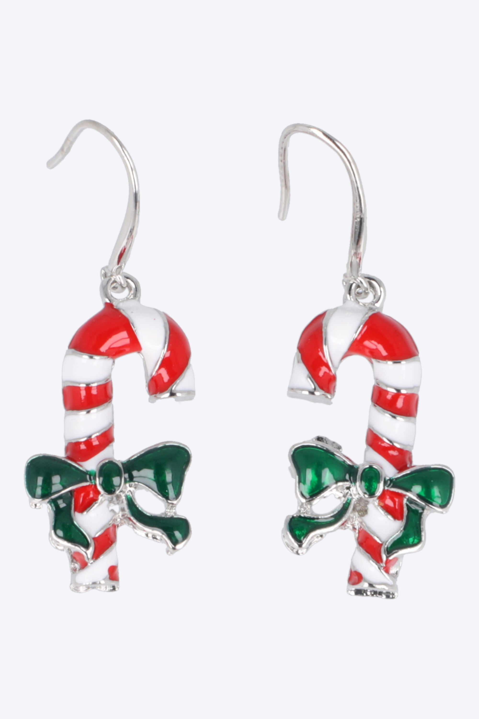Arracadas bastón navideño metal