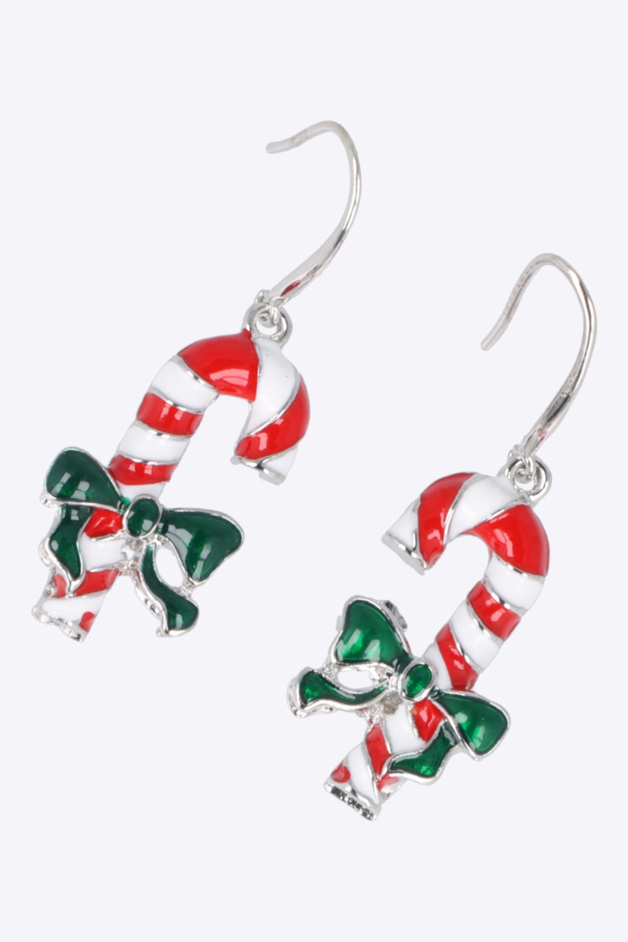 Arracadas bastón navideño metal
