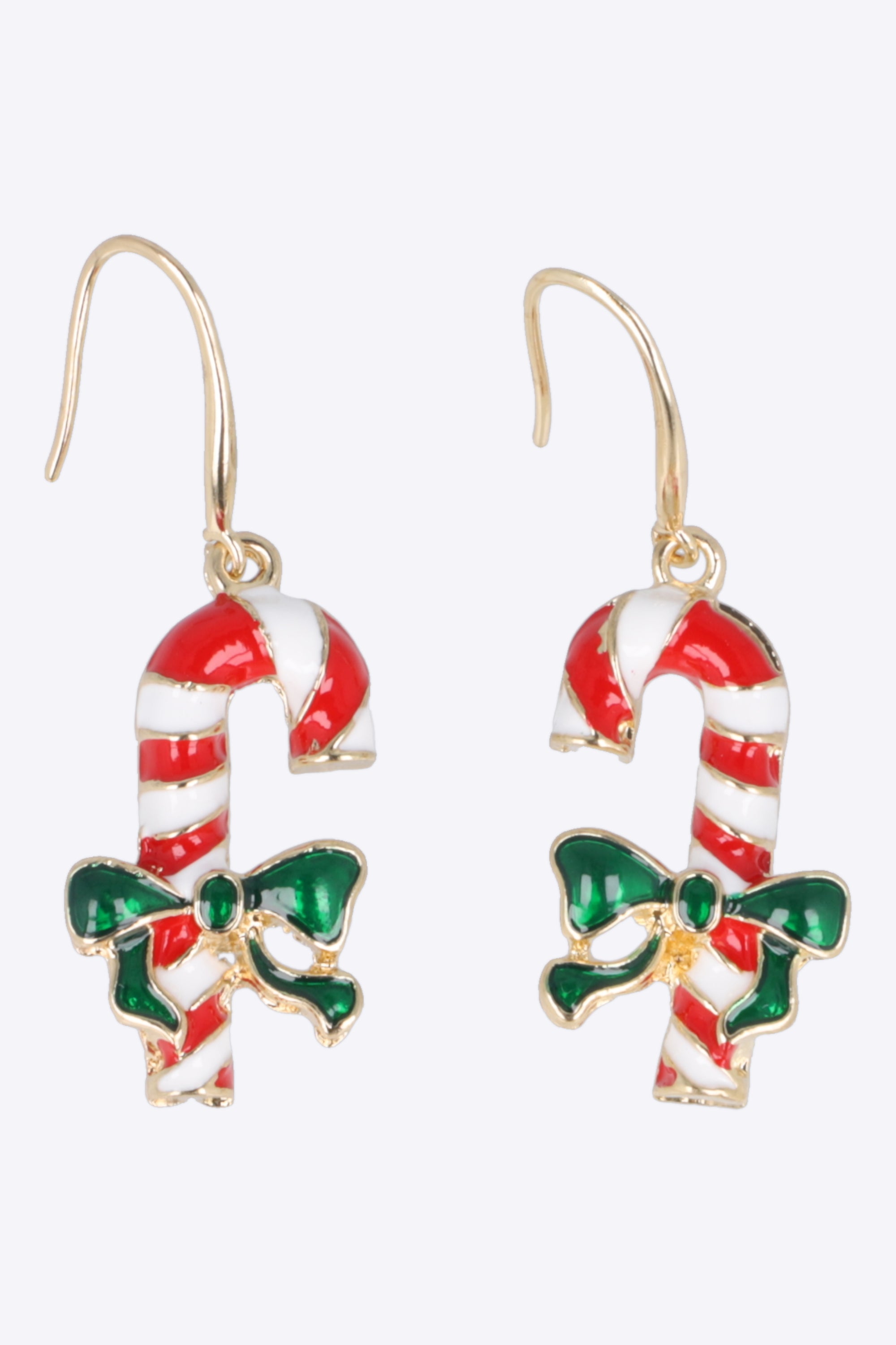 Arracadas bastón navideño metal