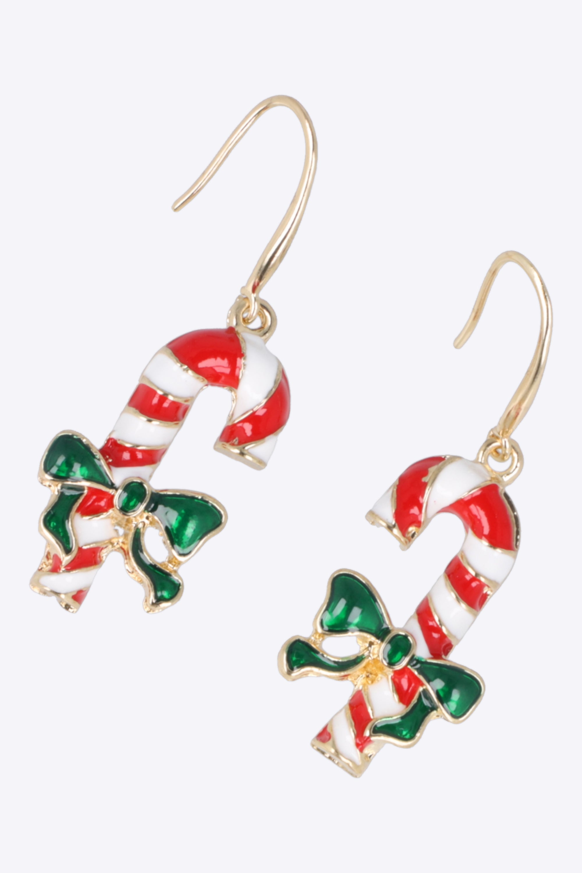 Arracadas bastón navideño metal