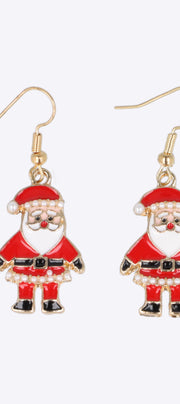 Aretes santa claus esmaltado