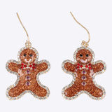Arracadas galleta navidad esmaltada