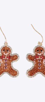 Arracadas galleta navidad esmaltada
