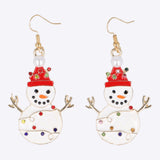 Aretes figura navideña esmalte