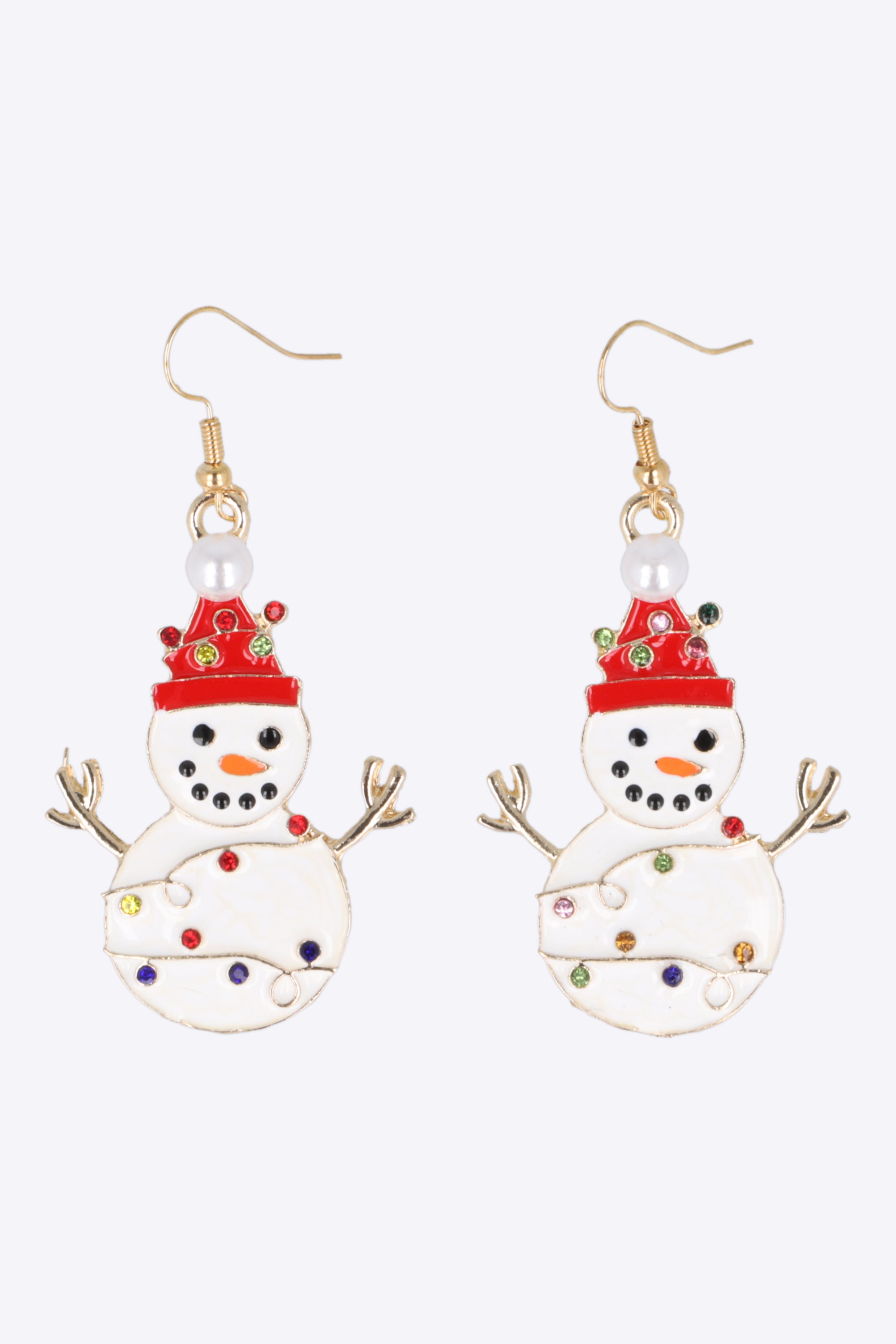 Aretes figura navideña esmalte