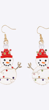 Aretes figura navideña esmalte