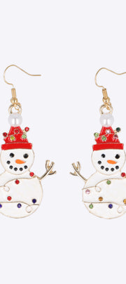 Aretes figura navideña esmalte