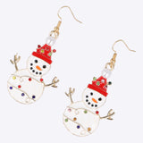 Aretes figura navideña esmalte
