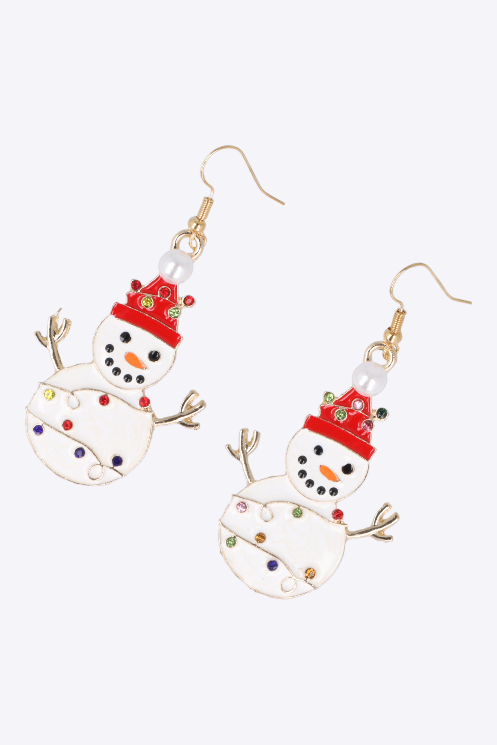 Aretes figura navideña esmalte