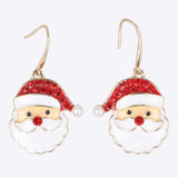 Aretes figura navideña esmalte