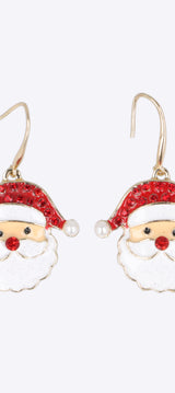Aretes figura navideña esmalte