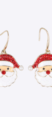 Aretes figura navideña esmalte
