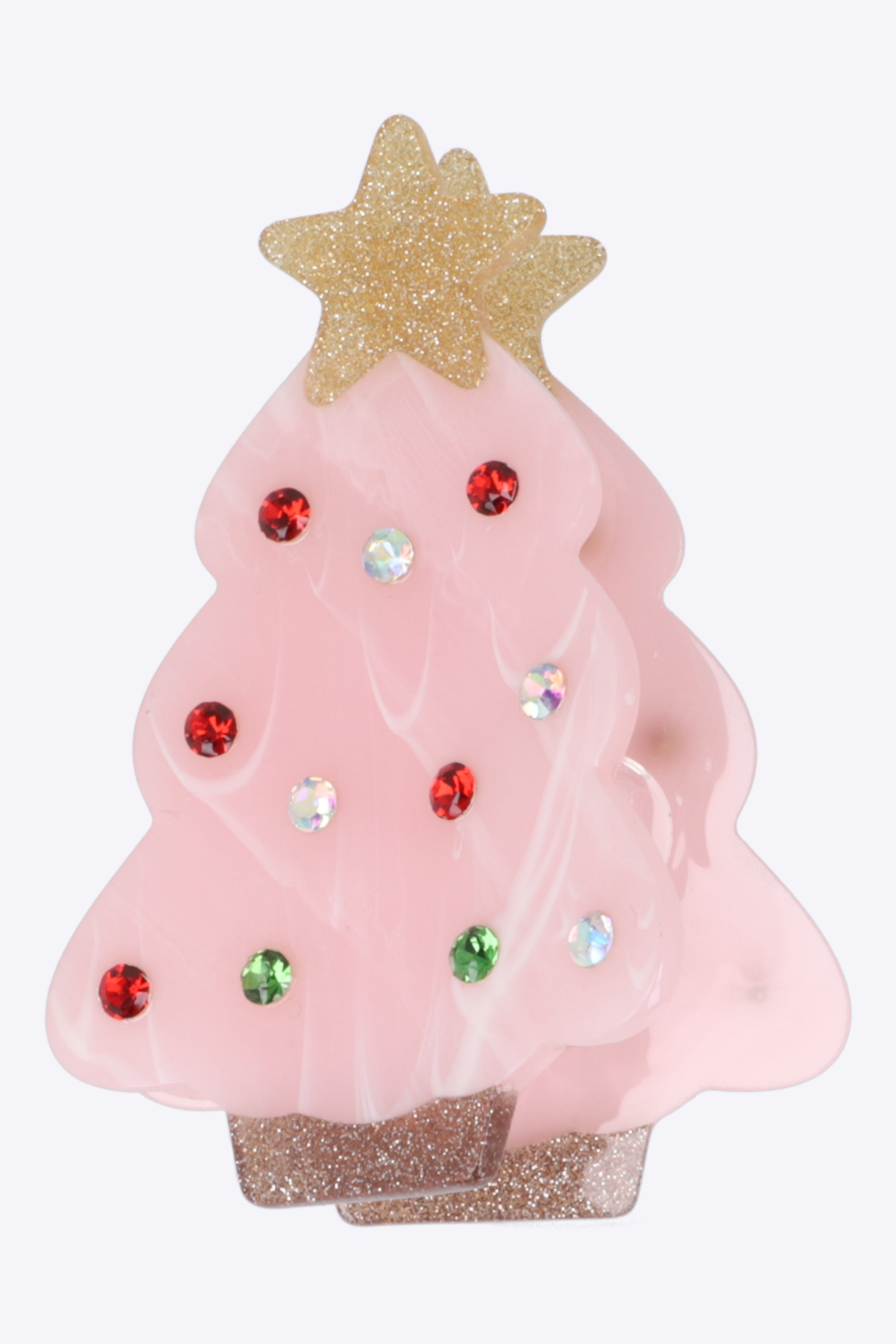 Pinza figura navideña glitter