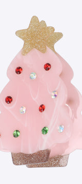 Pinza figura navideña glitter