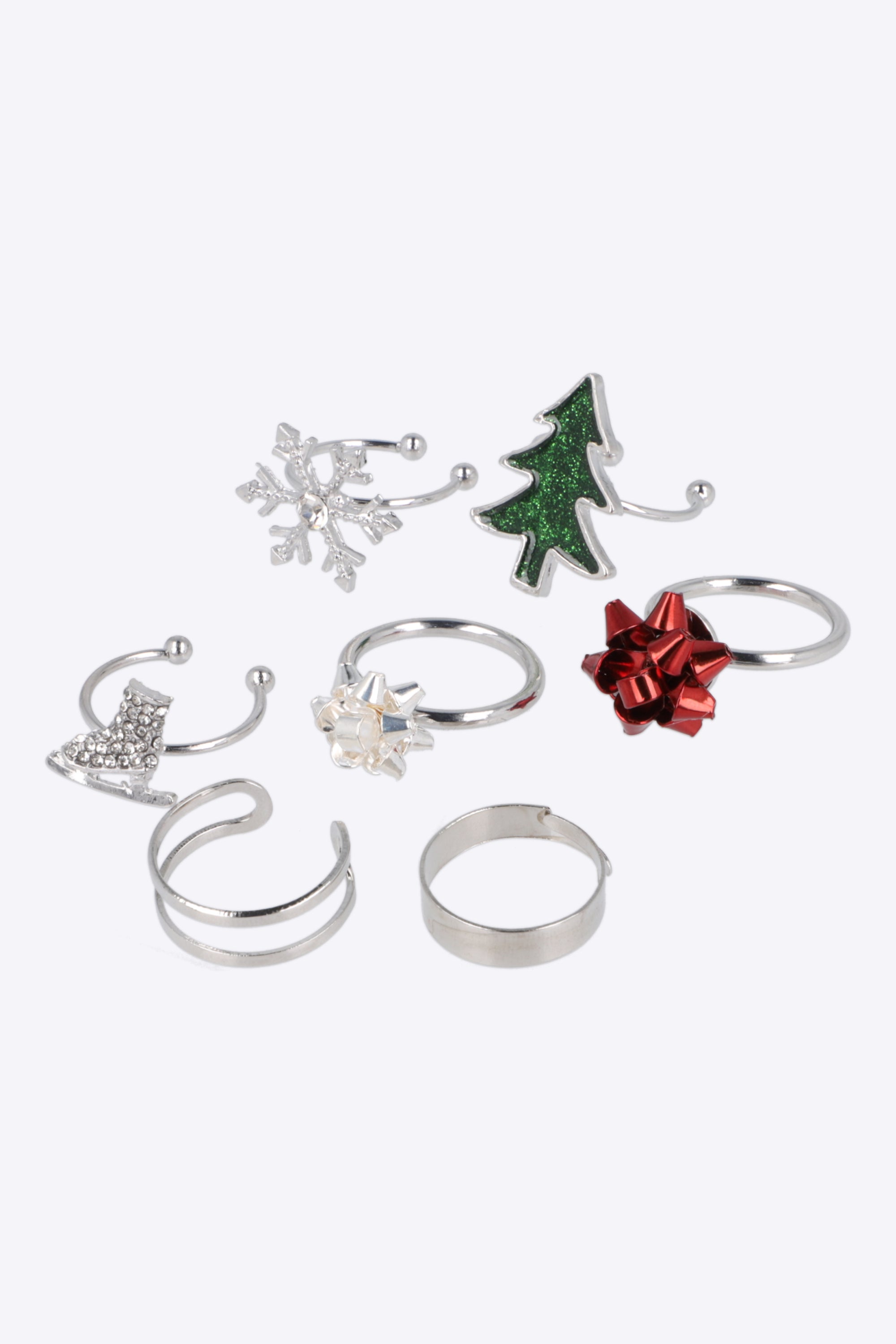 7 piezas anillos navideños