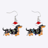 Aretes salchicha luces navidad