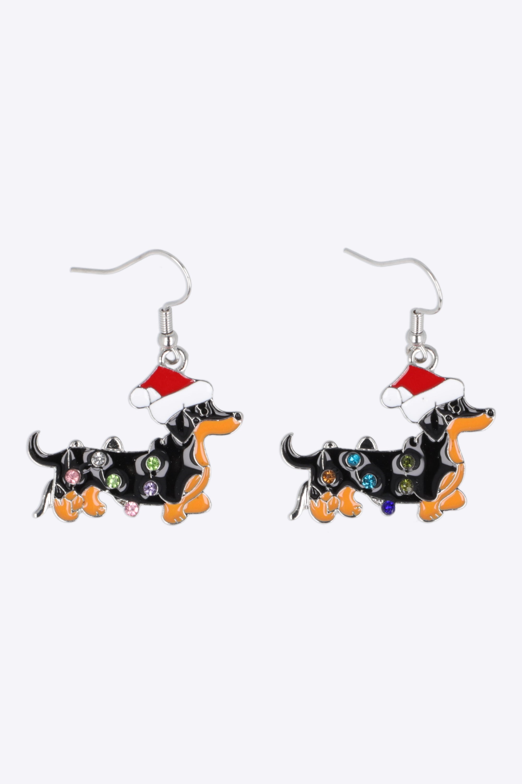Aretes salchicha luces navidad