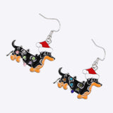 Aretes salchicha luces navidad
