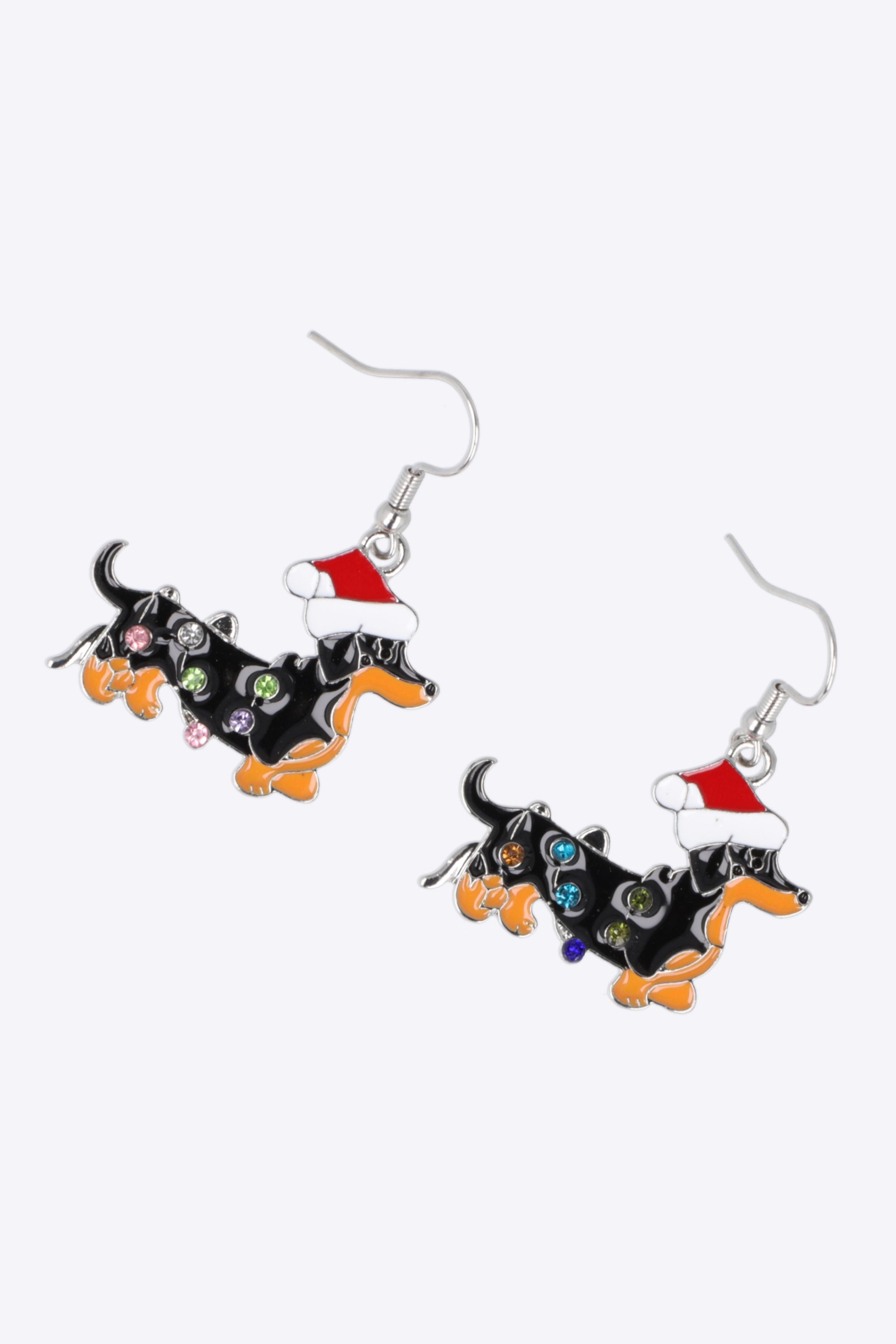 Aretes salchicha luces navidad